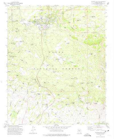 United States Geological Survey Payson South, AZ (1973, 24000-Scale) digital map
