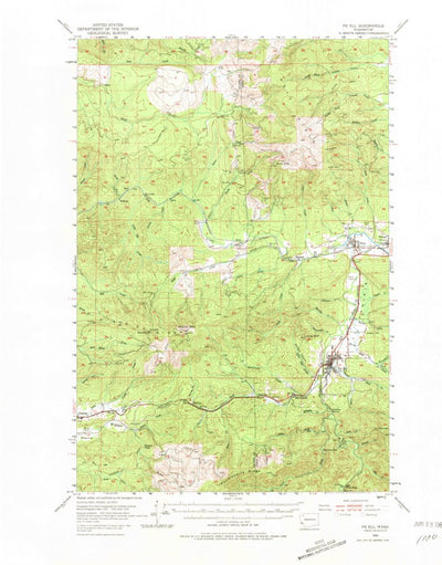 United States Geological Survey Pe Ell, WA (1953, 62500-Scale) digital map
