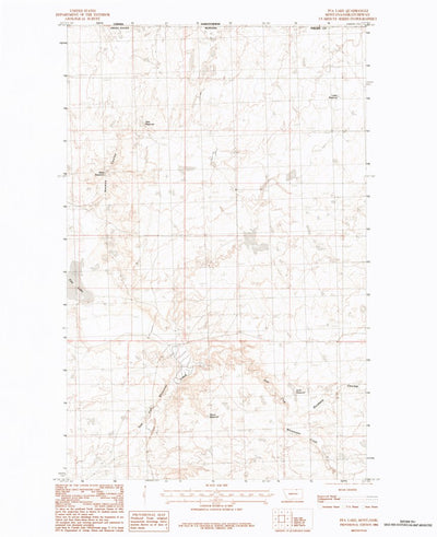 United States Geological Survey Pea Lake, MT (1984, 24000-Scale) digital map