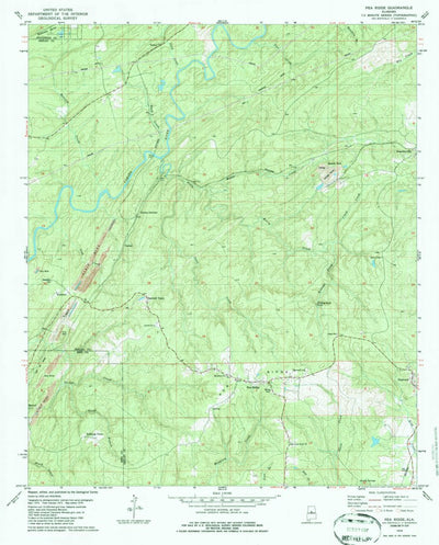 United States Geological Survey Pea Ridge, AL (1979, 24000-Scale) digital map