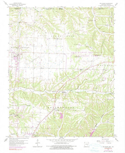 United States Geological Survey Pea Ridge, AR-MO (1958, 24000-Scale) digital map