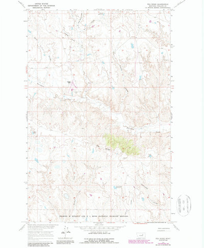 United States Geological Survey Pea Ridge, MT (1965, 24000-Scale) digital map