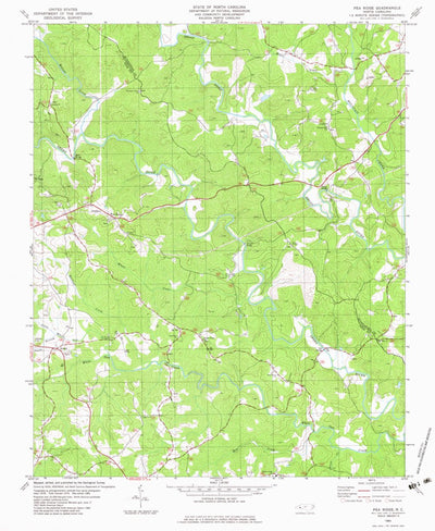United States Geological Survey Pea Ridge, NC (1982, 24000-Scale) digital map