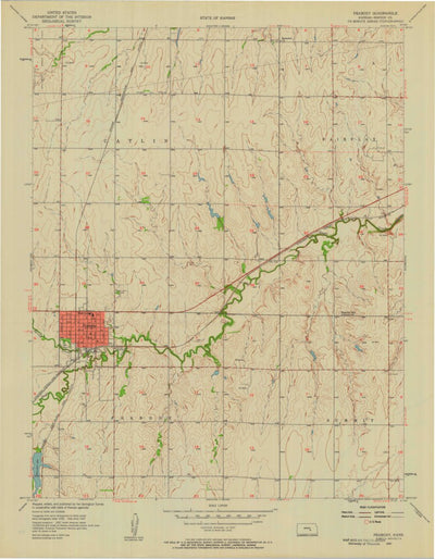 United States Geological Survey Peabody, KS (1957, 24000-Scale) digital map
