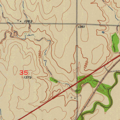 United States Geological Survey Peabody, KS (1957, 24000-Scale) digital map