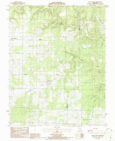 United States Geological Survey Peace Valley, MO (1986, 24000-Scale) digital map