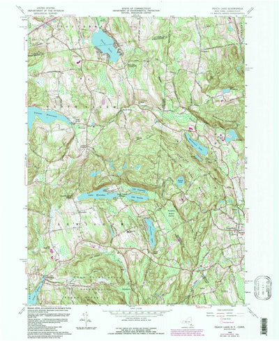 United States Geological Survey Peach Lake, NY-CT (1958, 24000-Scale) digital map