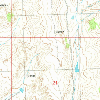 United States Geological Survey Peach Orchard Flat, WY (1982, 24000-Scale) digital map