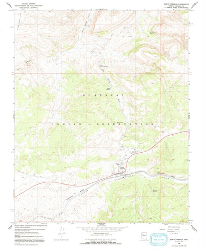 United States Geological Survey Peach Springs, AZ (1967, 24000-Scale) digital map