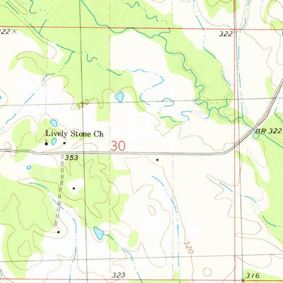 United States Geological Survey Peachahala Creek, MS (1975, 24000-Scale) digital map
