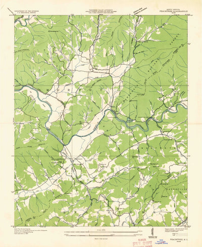 United States Geological Survey Peachtree, NC (1935, 24000-Scale) digital map