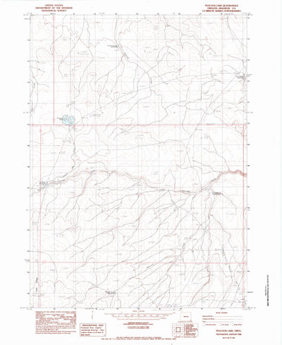 United States Geological Survey Peacock Lake, OR (1982, 24000-Scale) digital map
