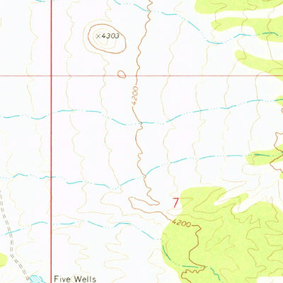 United States Geological Survey Peacock Peak, AZ (1968, 24000-Scale) digital map