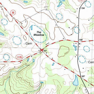 United States Geological Survey Peacocks Crossroads, NC (1986, 24000-Scale) digital map