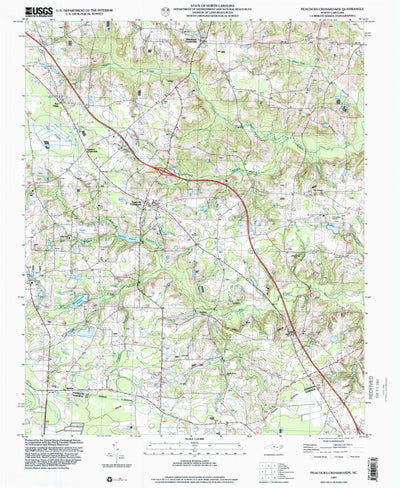United States Geological Survey Peacocks Crossroads, NC (1997, 24000-Scale) digital map