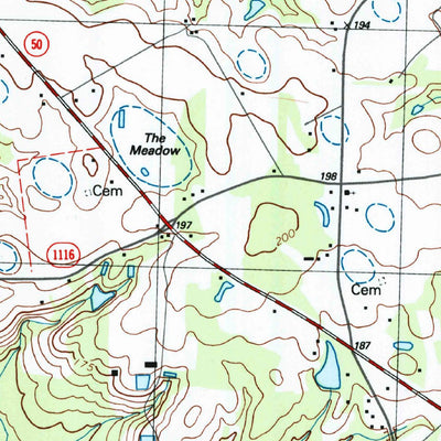United States Geological Survey Peacocks Crossroads, NC (1997, 24000-Scale) digital map