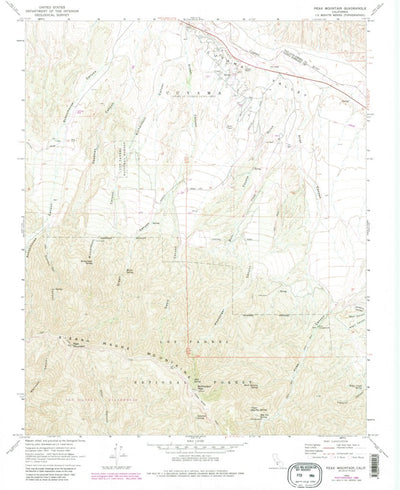 United States Geological Survey Peak Mountain, CA (1964, 24000-Scale) digital map