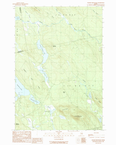 United States Geological Survey Peaked Mountain, ME (1990, 24000-Scale) digital map