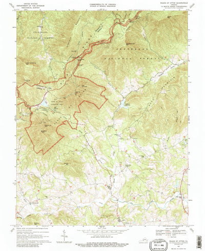 United States Geological Survey Peaks Of Otter, VA (1967, 24000-Scale) digital map