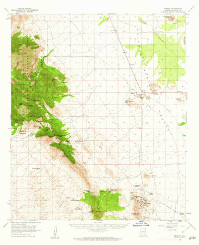 United States Geological Survey Pearce, AZ (1958, 62500-Scale) digital map