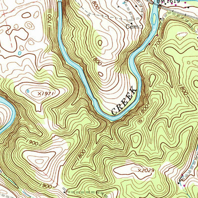 United States Geological Survey Pearisburg, VA (1965, 24000-Scale) digital map