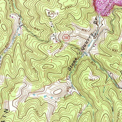 United States Geological Survey Pearisburg, VA (1965, 24000-Scale) digital map
