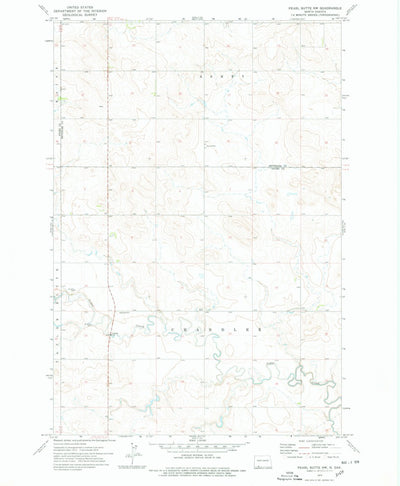 United States Geological Survey Pearl Butte NW, ND (1974, 24000-Scale) digital map