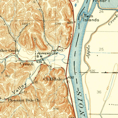 United States Geological Survey Pearl, IL-MO (1930, 62500-Scale) digital map