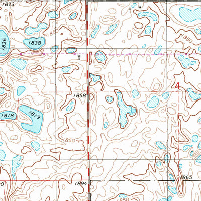 United States Geological Survey Pearl Lake, ND (1972, 24000-Scale) digital map