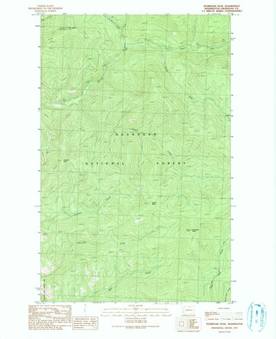 United States Geological Survey Pearrygin Peak, WA (1991, 24000-Scale) digital map
