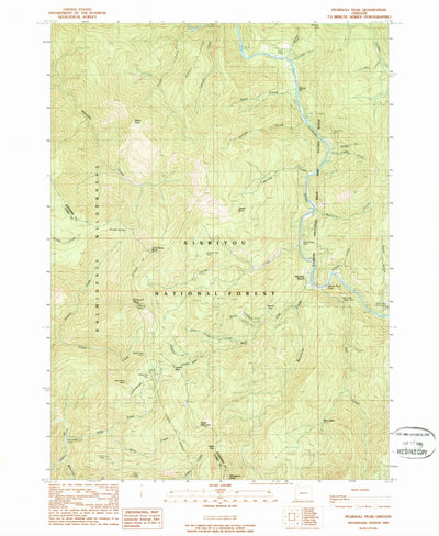 United States Geological Survey Pearsoll Peak, OR (1989, 24000-Scale) digital map