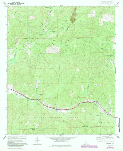 United States Geological Survey Pearson, AL (1969, 24000-Scale) digital map