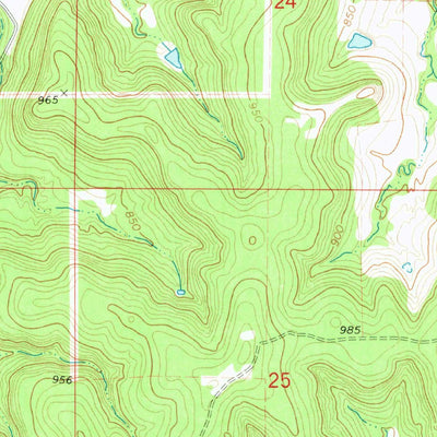United States Geological Survey Pearsonia NE, OK-KS (1973, 24000-Scale) digital map