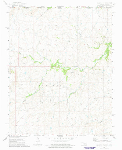 United States Geological Survey Pearsonia NW, OK-KS (1973, 24000-Scale) digital map