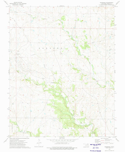 United States Geological Survey Pearsonia, OK (1973, 24000-Scale) digital map