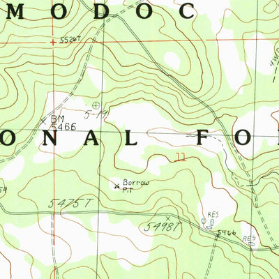 United States Geological Survey Pease Flat, CA-OR (1990, 24000-Scale) digital map