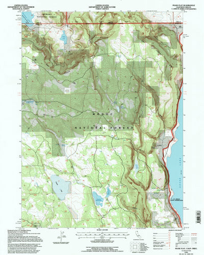 United States Geological Survey Pease Flat, CA-OR (1993, 24000-Scale) digital map