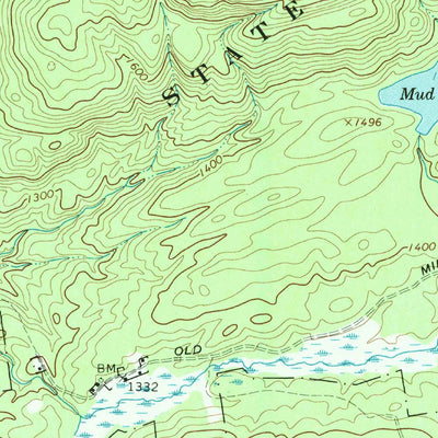 United States Geological Survey Peasleeville, NY (1966, 24000-Scale) digital map
