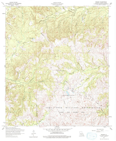United States Geological Survey Peason, LA (1954, 24000-Scale) digital map
