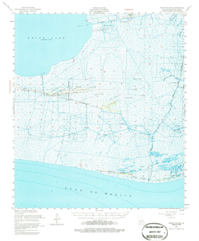 United States Geological Survey Pecan Island, LA (1951, 62500-Scale) digital map