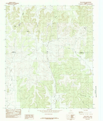 United States Geological Survey Pecan Mott, TX (1984, 24000-Scale) digital map