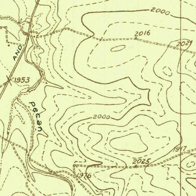 United States Geological Survey Pecan Station, TX (1924, 48000-Scale) digital map