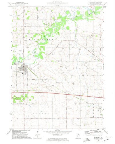 United States Geological Survey Pecatonica, IL (1971, 24000-Scale) digital map