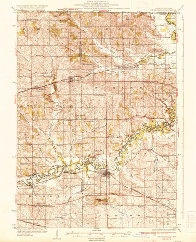 United States Geological Survey Pecatonica, IL-WI (1936, 62500-Scale) digital map
