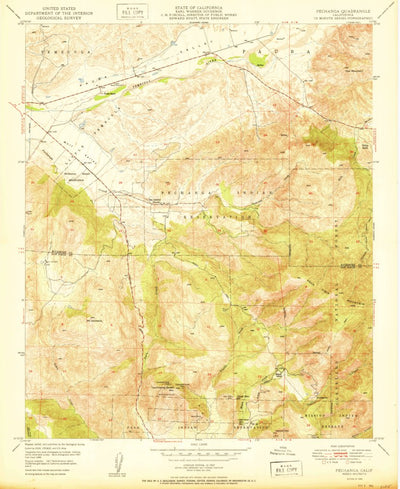 United States Geological Survey Pechanga, CA (1950, 24000-Scale) digital map