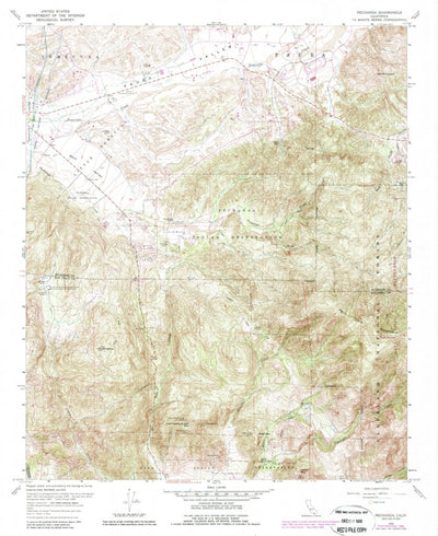 United States Geological Survey Pechanga, CA (1968, 24000-Scale) digital map