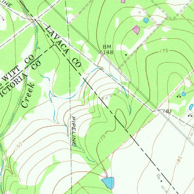 United States Geological Survey Peck Branch, TX (1966, 24000-Scale) digital map