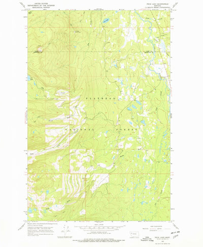 United States Geological Survey Peck Lake, MT (1965, 24000-Scale) digital map
