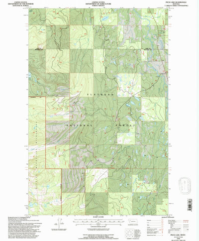 United States Geological Survey Peck Lake, MT (1994, 24000-Scale) digital map