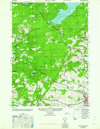 United States Geological Survey Peck Lake, NY (1962, 24000-Scale) digital map